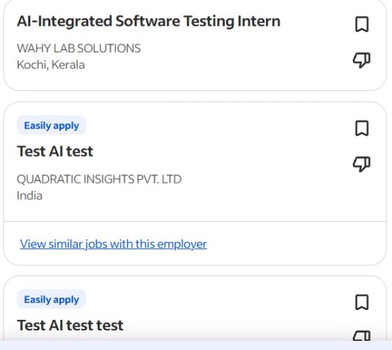 AI Testing & Automation internship jobs in Sharjah