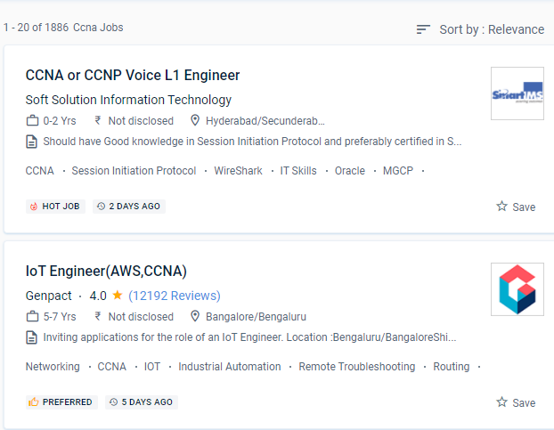 CCNA internship jobs in Dubai
