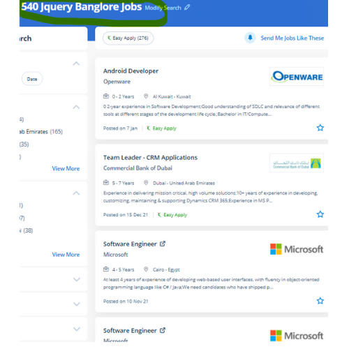 JQuery internship jobs in Sharjah