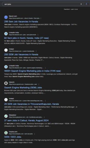 Search Engine Marketing (SEM) internship jobs in Dubai